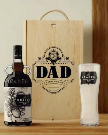Best Dad Kraken Spiced Rum Gift Set with Kraken Glass - 35cl