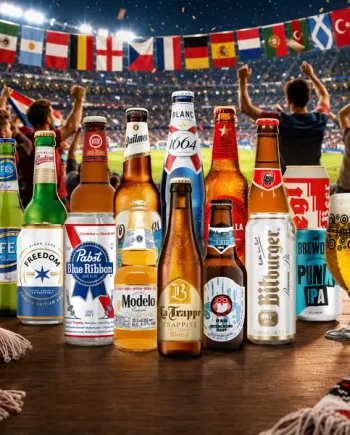 World Cup Beer Mixed Case – International Selection (15 Pack) With Free Glass