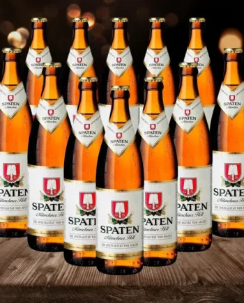 Spaten German Münchner Hells Beer 500ml Bottles - 5.2% ABV (Multipack)