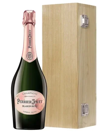 Perrier Jouet Blason Rose Champagne 75cl Oak Luxury Gift Boxed