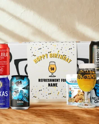 Personalised Hoppy Birthday Gluten Free Beer Gift Set (5 Cans)