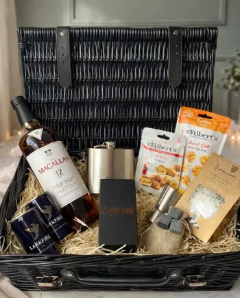 Macallan 12 Year Double Cask Scotch Whisky 16" Luxury Gift Hamper with Chocolate and Accessories - 70cl (43% ABV)