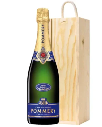 Pommery Brut Royal Champagne 75cl In Pine Gift Box