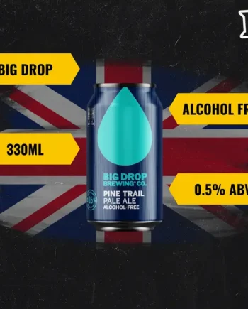 Big Drop Pine Trail Pale Ale British Alcohol-Free Pale Ale 330ml Cans - 0.5% ABV (Multipack)