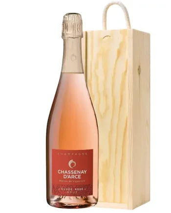Chassenay dArce Cuvee Rose Champagne 75cl In Pine Gift Box