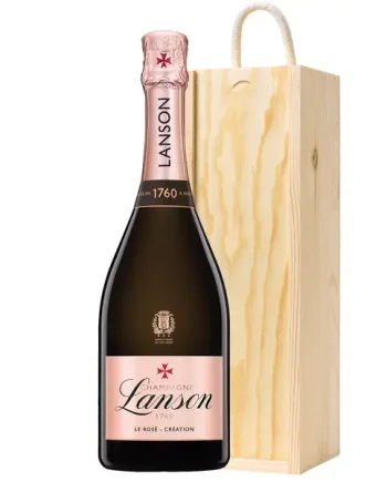 Lanson Le Rose Creation Champagne 75cl In Pine Gift Box