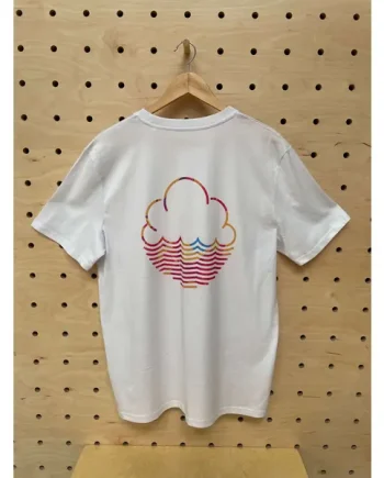 Cloudwater Unisex T-Shirt - White with Fuzzy logo