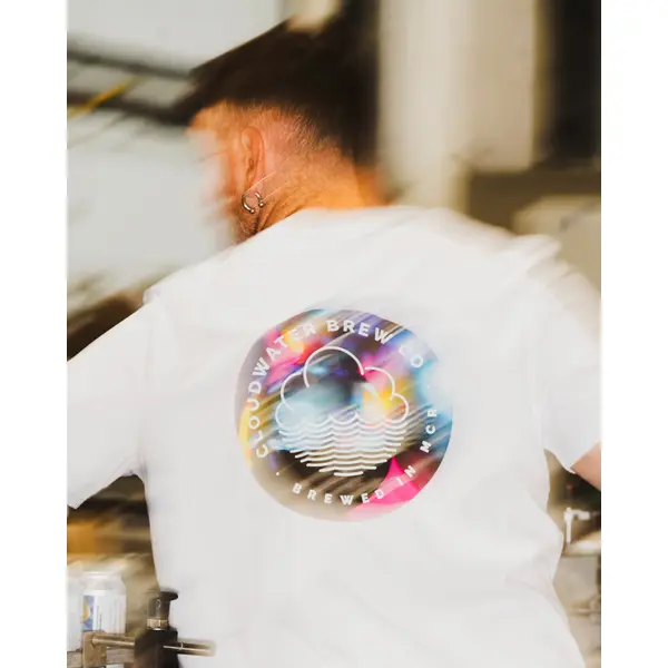 White Cloudwater T-Shirt with print