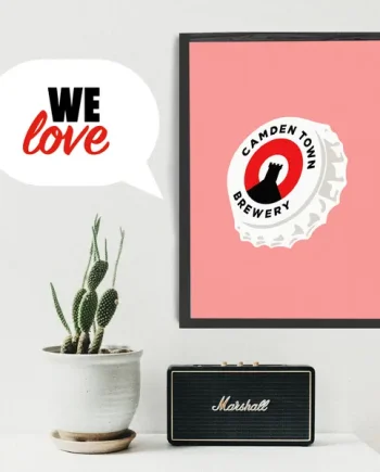 Camden Bottle Cap Print