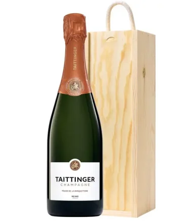 Taittinger Les Folies de la Marquetterie Champagne 75cl In Pine Gift Box