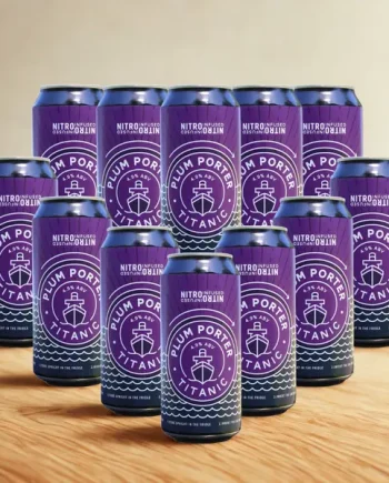 Titanic Brewery British Plum Porter 440ml Cans Nitro Infused - 4.9% ABV (12 Pack)