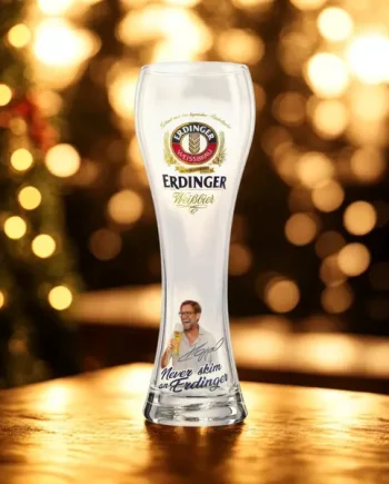ERDINGER Klopp Limited Edition "Never Skim an ERDINGER" Pint Glass