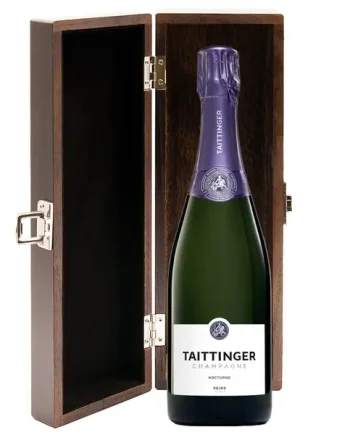 Taittinger Nocturne Champagne 75cl in Luxury Elm Wood  Gift Box