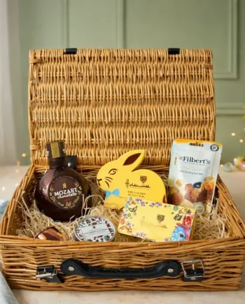 Mozart Mozart Dark Chocolate Liqueur 14" Easter Gift Hamper with Easter Chocolates and Accessories - 50cl (17% ABV)