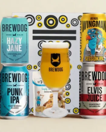 Brewdog UK Craft Beer 4 Can Gift Set with Brewdog Glass