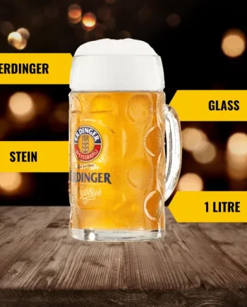 Erdinger Official Branded 1 Litre Glass Stein