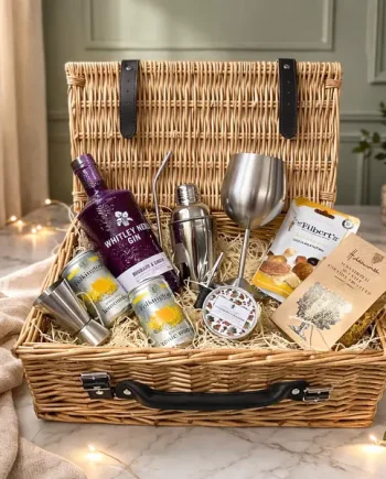 Whitley Neill Rhubarb & Ginger Gin 16" Luxury Gift Hamper with Chocolates and Accessories - 70cl (43%ABV)