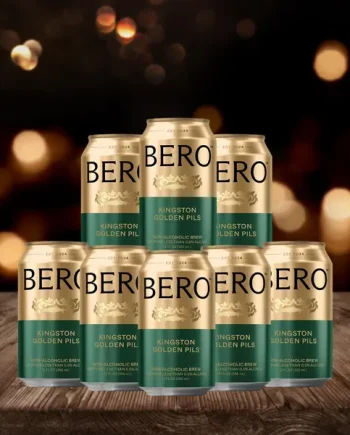 BERO Kingston Golden Pils 355ml Cans – 0.5% ABV (8 pack)
