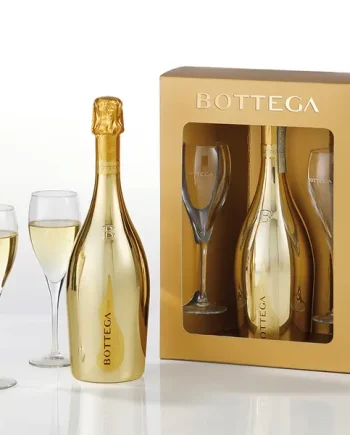 Bottega Gold Prosecco Rarity Gift Set with 2 Flutes 75cl